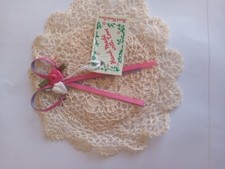 Vintage Lavender Sachet Bag Handmade Cream Lace EMPTY Fill Your Own Lavender