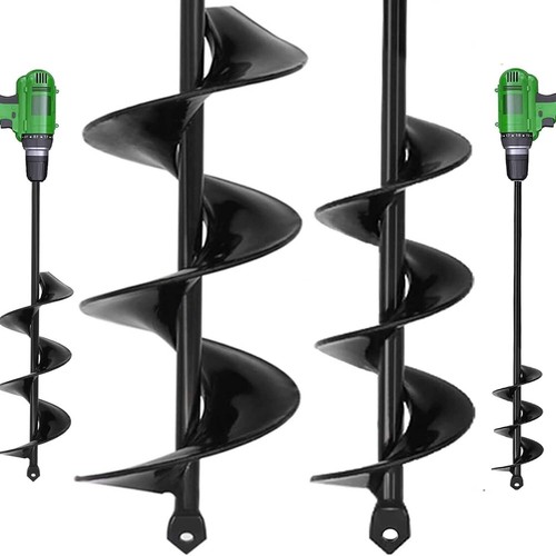 Auger spiral drill bit fence - drill,
