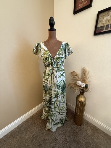 Taylor palm leaf maxi dress - taylor,