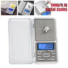 Digital Scales 0.1g 500g Grams Jewellery Gold Weighing Mini Pocket Electronic