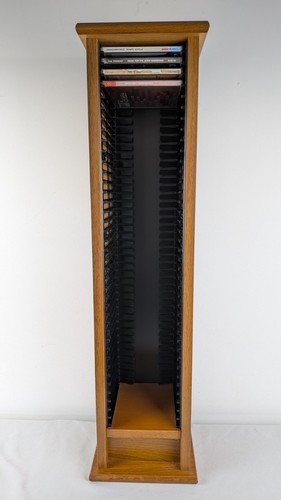 Dark stained wood storage - stained,