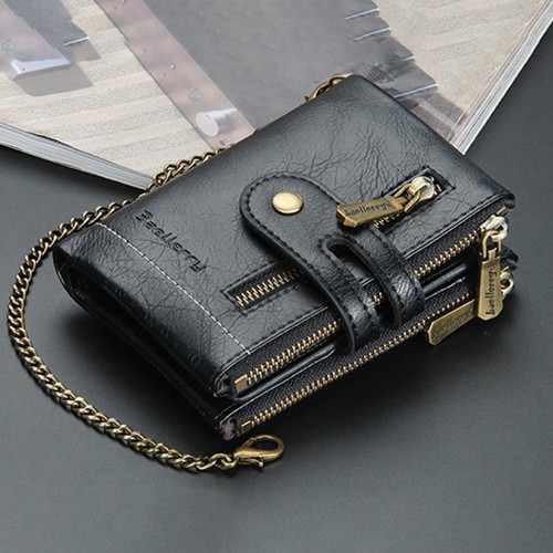Mens chain wallet genuine - mens,