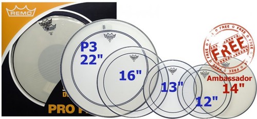 Remo pinstripe drum head - head, clear