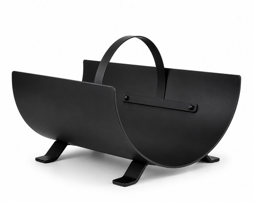 Black metal wood log - log, storage
