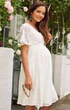 Tiffany Rose Edith Kimono Lace Maternity Wedding Dress size and sash 10-12