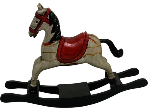 Vintage wooden rocking horse - vintage,
