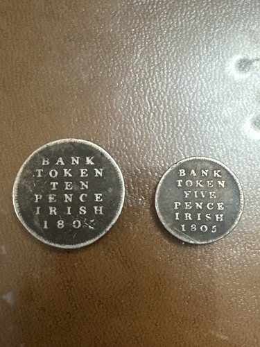 Irish bank tokens silver - tokens,