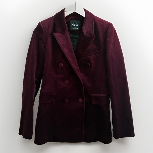 Zara burgundy double breasted - double,