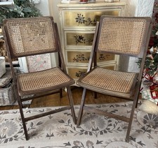 2 X Vintage MCM Folding Wooden