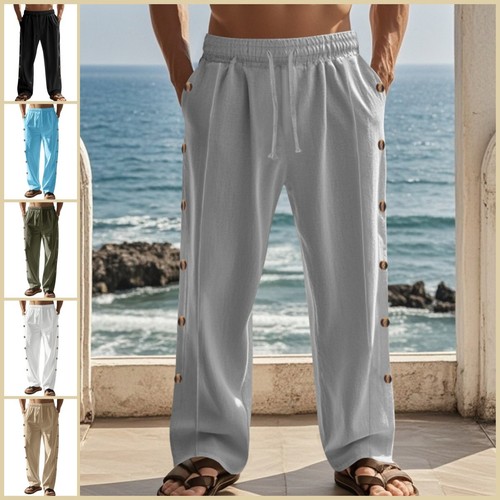 Mens linen pants - mens, loose