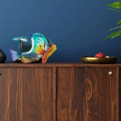 Fish figurine wooden hand - fish,