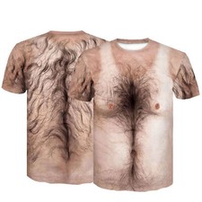 3D T-Shirt Print Fat Hairy