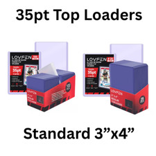 25/50/100/200/500/1000CT Standard 3"x4" Toploaders For 35pt Trading Sports Cards