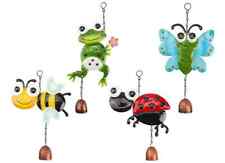 Hanging Metal Animal Garden Windchimes with Bell  Butterfly Bee Frog Ladybird