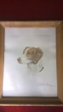 LEON DANCHIN  ~ BRITTANY SPANIEL ~  ~  SIGNED ETCHING - Listed DOGS ~ VINTAGE 