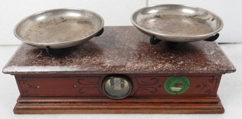 Antique wood and marble henry - and,