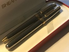 VINTAGE SHEAFFER PRELUDE (365) FOUNTAIN & BALLPOINT SET, GUNMETAL/GT, F NIB, VGC