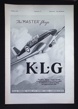 Original WWII Advert – KLG Spark Plugs – Miles “Master” Trainer Aircraft