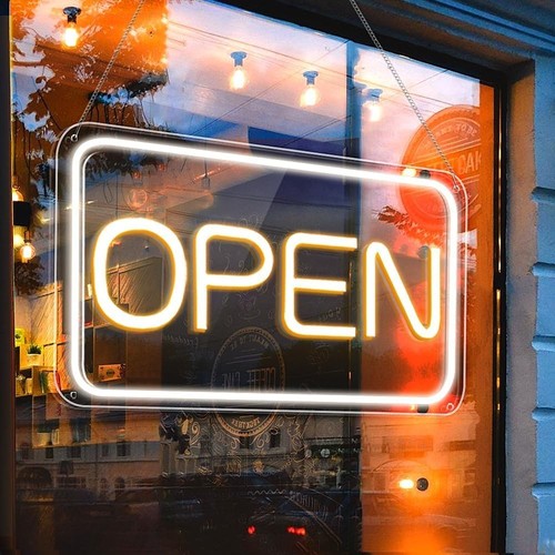 Led neon open sign - led, 9"