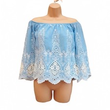 Lipsy Blue Floral Embroidered