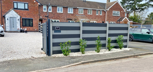 Upvc composite slatted fence - upvc,