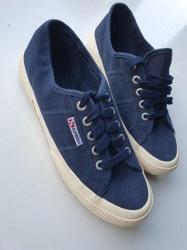 Superga navy green plimsoll - superga,