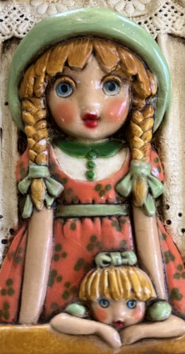 Vintage doll window - doll, in