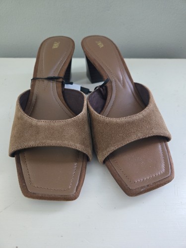 Zara women brown suede - women's, wedge