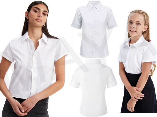 Girls white shirts - girls', short