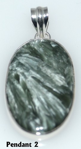 Natural seraphinite pendant - seraphinite,