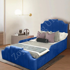 Kids Single Bed With Mattress&Storage Plush Velvet 3FT Toddler Bed 54" Headboard