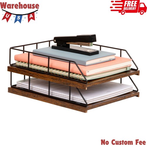 Tier rustic letter tray - 2-tier,