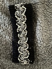 Primark Black Embellished Knit Headband Headwrap Women Ladies