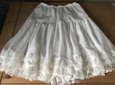 Ivory Petticoat With 3 Rows Of beautiful Ivory Lace, length 26” Sizes 8 - 26
