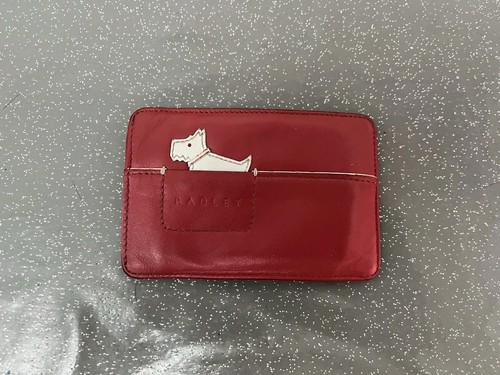 Red leather radley card holder - radley,