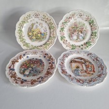 Set of Four Royal Doulton Brambly Hedge Seasons 8" Plates-Good Condition