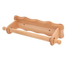 KITCHEN ROLL HOLDER BEECH WOODEN WALL MOUNTED PAPER ROLL TOWEL DISPENSER Light