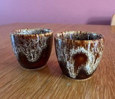 Two Vintage Brown Treacle Drip