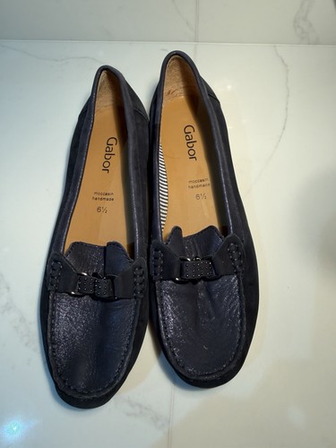 Gabor black leather moccasins - gabor,