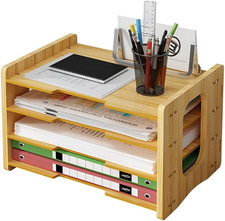 Wooden Desk File Organiser, A4
