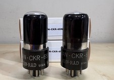 Pair of Ken-Rad 6SN7GT VT-231 Black Glass Valves/Vacuum Tubes - AVO Tested