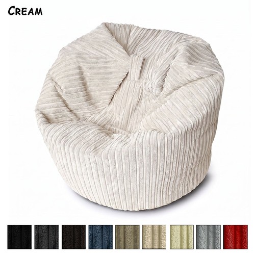 Jumbo cord beanbag chair - beanbag,