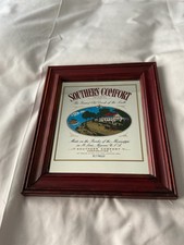 Southern Comfort Mirror Wood Frame 13 x 11 Inch