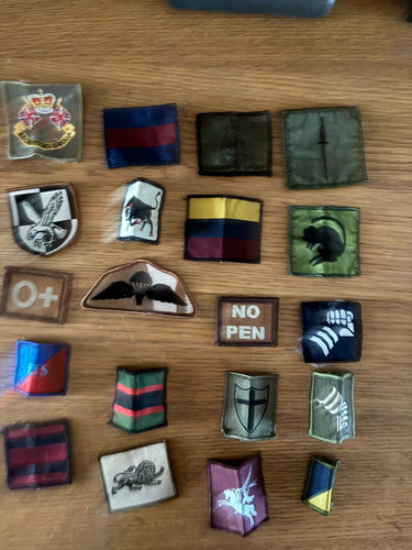 Various military cloth badges - military,