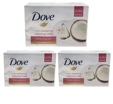 12 x 90g Dove Purley Pampering Coconut Milk Beauty Cream Soap Bar