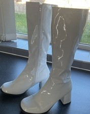 White Go Go Boots Size 10