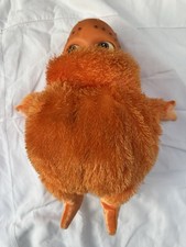 Boobah Zingbah Orange Plush Soft Toy 2003 Beanie Body Moving Eyes Golden Bear