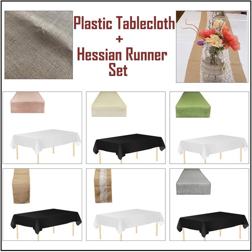 Tablecloth and runner - and,