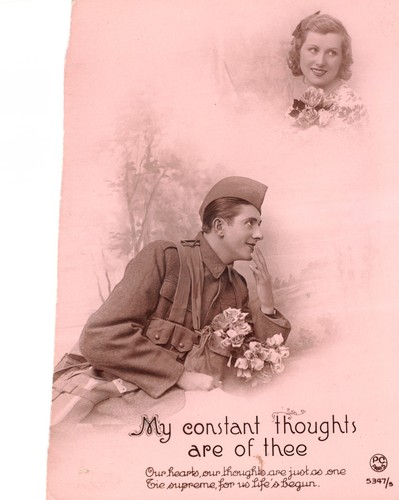 World war romatic postcard - world,