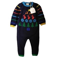 Baby Boy Christmas Outfit Knitted Romper Sleepsuit Xmas 9-12 Months Little Bird